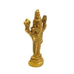 3-inch antique brass Balaji idol facing forward