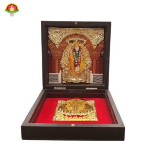 Sai Baba Gold Plated Paduka Box