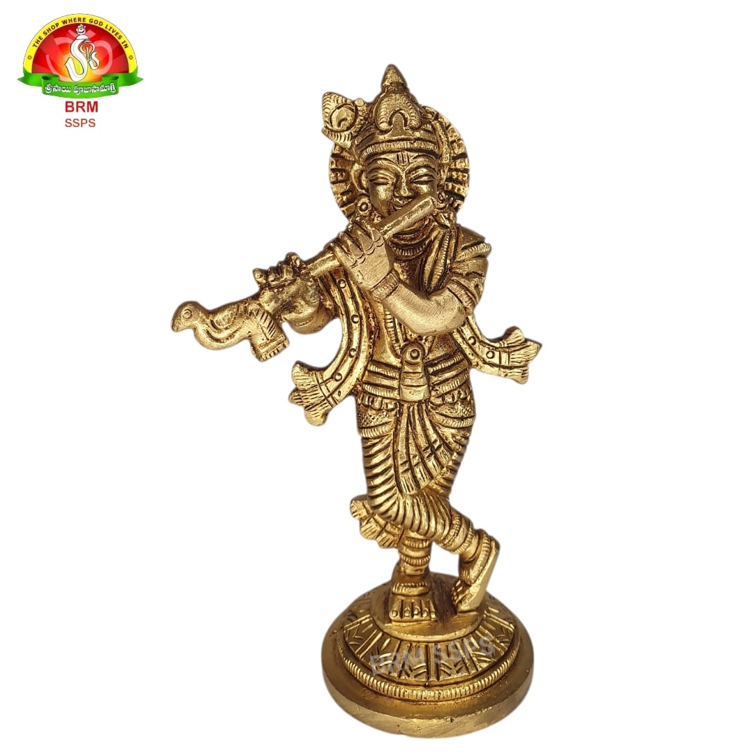 Brass Krishna Statue